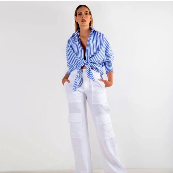 Striped Perfect Shirt Fabric Covered Buttons - Picture 1 of 4